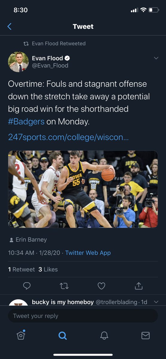 bstaubs's tweet photo. Nice couple days for the badgers! #ImissBo https://t.co/KjaFfgraHi
