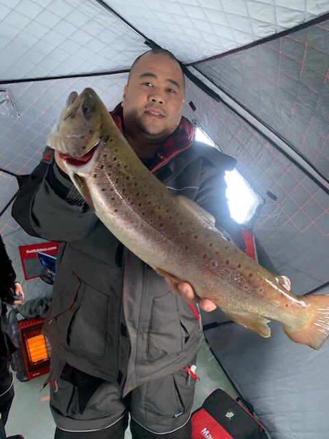Congrats to our friend Troung Nguyen for catching this awesome Brown Trout! Way to go!