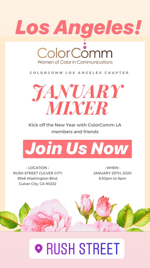ColorCommntwk's tweet photo. Hey Los Angeles! It’s been a tough week for all of us, let’s talk about it! #ColorCommLA is at Rush Street Culver City now! https://t.co/85FC0pWgEh