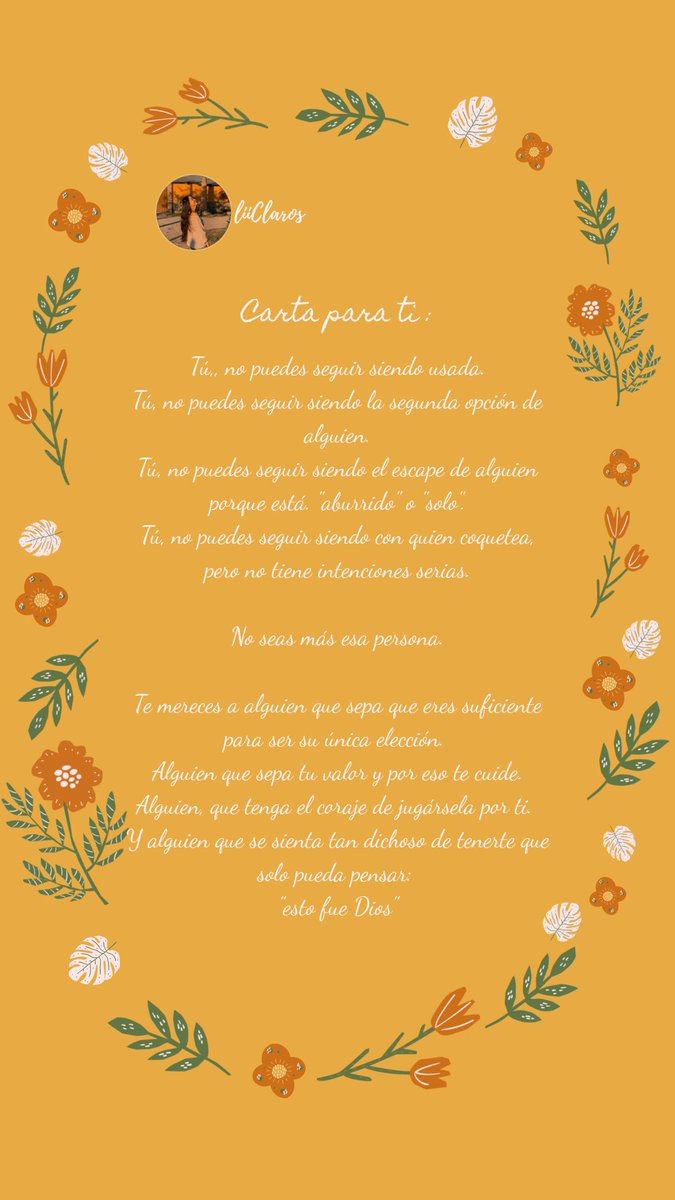 Carta para ti... ✨