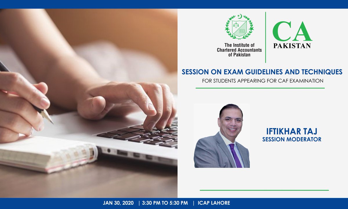 icapofficial's tweet image. Iftikhar Taj is an elected council member for the term 2017-2021 and served as Vice President ICAP for 2018-2019. He has over 25 years of post-qualification experience of working in the industry.

He will be moderating the session.

#ICAP #CA #ExamGuidelines
