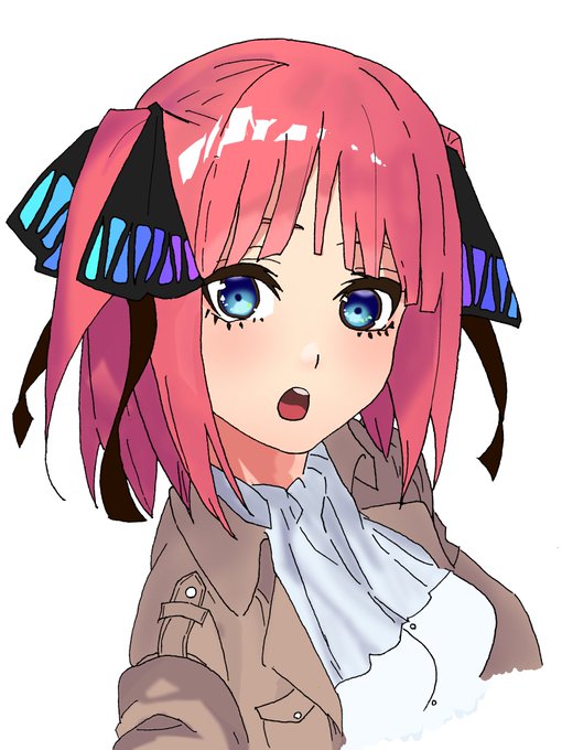 のむさんがTwitterに投稿した中野二乃(五等分の花嫁)のイラスト。