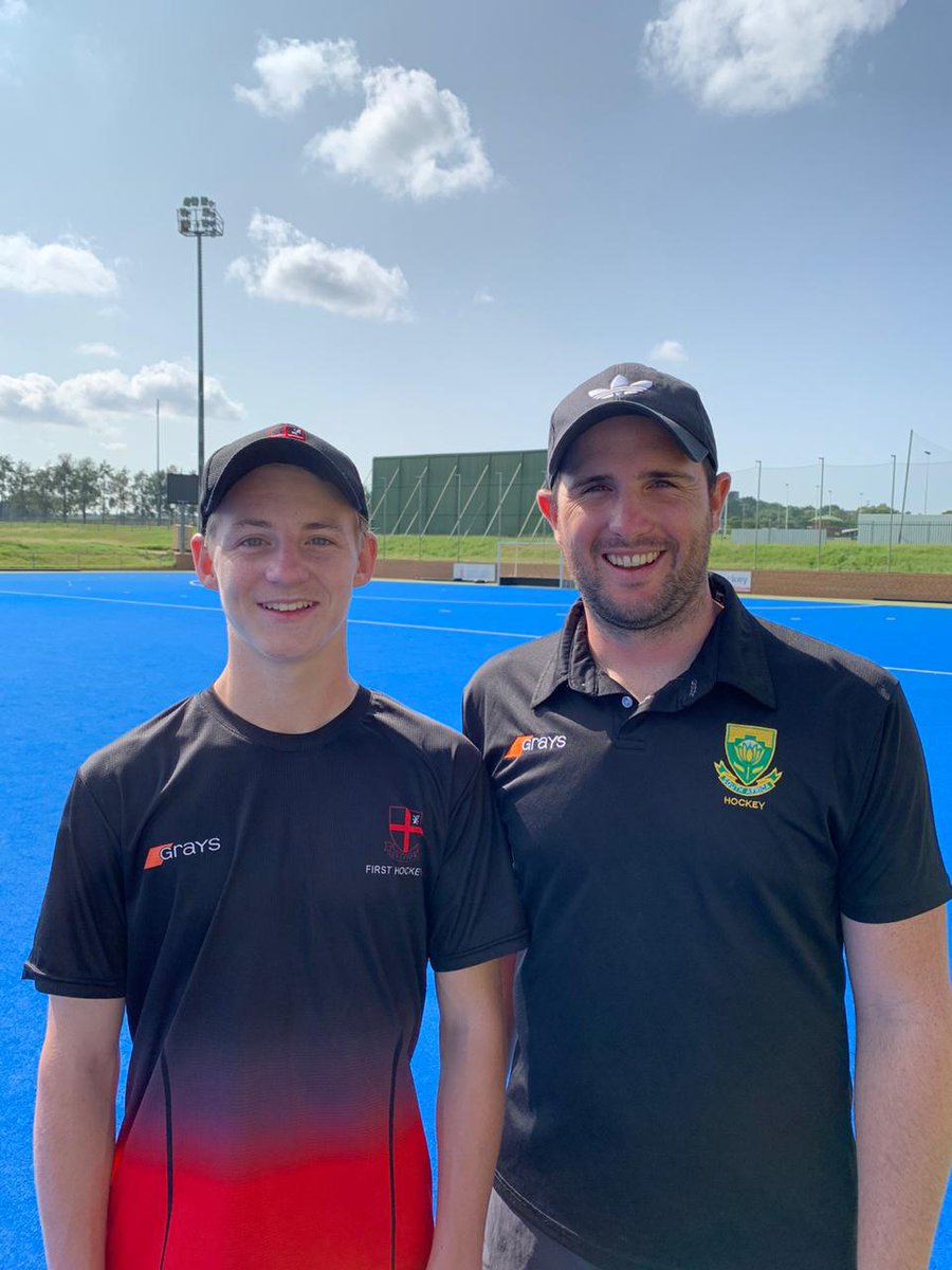 Justin Wood(2019) and Keegan Pearce, Director of Hockey at Clifton, at the recent SA U21 hockey training camp in Pretoria. Justin is part of the extended squad who are preparing for the 2021 World Cup. Keegan is part of the coaching staff @CliftonOldBoys