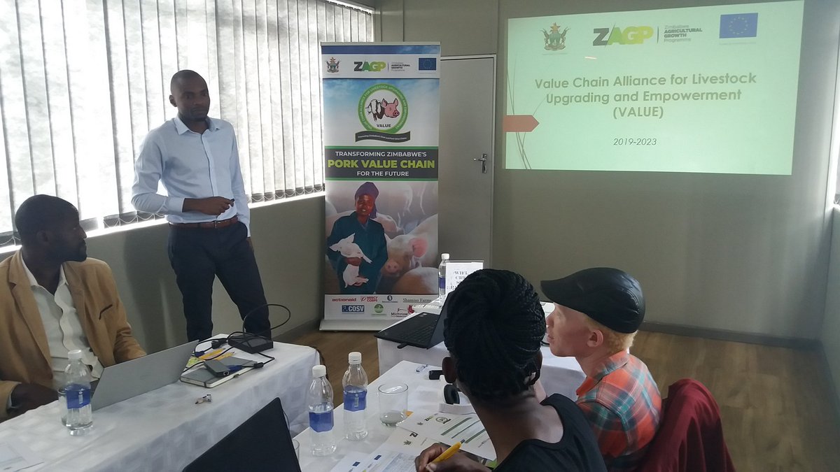 ActionAidZim's tweet photo. Today the ActionAid led @ZAGPGoats_Pigs is holding a second workshop with journalists &media practioners in Harare to present findings of the scoping studying , with an agenda of training them on reporting on the goat and pig value chains #ZAGPgoatsandpigs,#Valuechainstudy https://t.co/jFbaGOl8wI