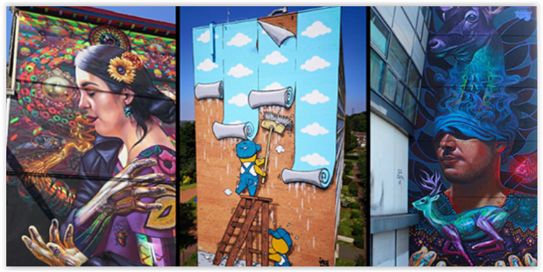 Hello_Lille's tweet photo. Hello, on a besoin de vous !
Trois fresques de #streetart de #Lille et sa métropole participent au concours Golden Street Art 2019 organisé par @Art_mural. 
A vos votes, on compte sur vous pour aller le + haut possible : https://t.co/ReOVugP07k
#hellolille #hellostreetart https://t.co/YSwRhE2G0L