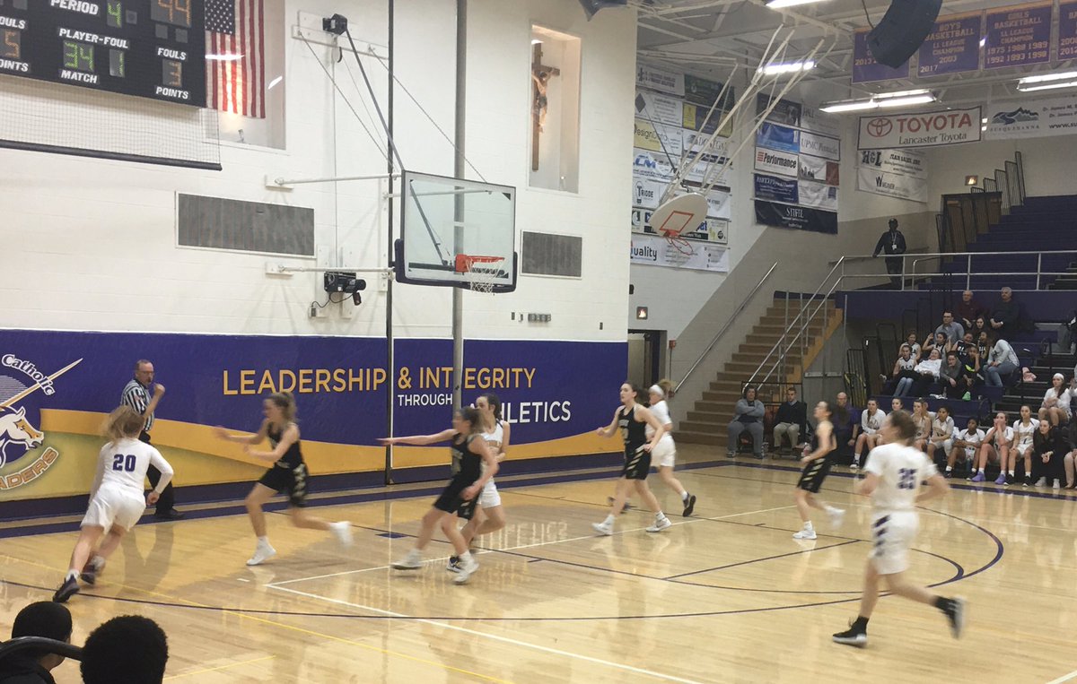 MelissaHBurg's tweet photo. Great game at home tonight with Dad! 💜🏀💛 Our Lady Crusaders were victorious again! #Purple #Gold #Traditions #LadyCrusaders #ClassOf64 #ClassOf93 https://t.co/ndvd2YB9HL