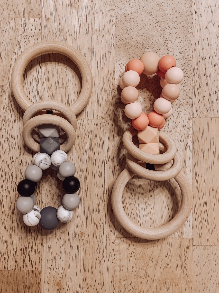 BChewelry's tweet photo. Showing these adorable rattles first! 🥰

These are so much fun &amp; can be made in any color you can dream of(literally🤩)!

They are $20 shipped but if you shoot me a message before the weekend, I’ll take $3 off! 💸

Stay tuned for more products to be released tomorrow! 👶🏼 https://t.co/eXR4lO2CIG