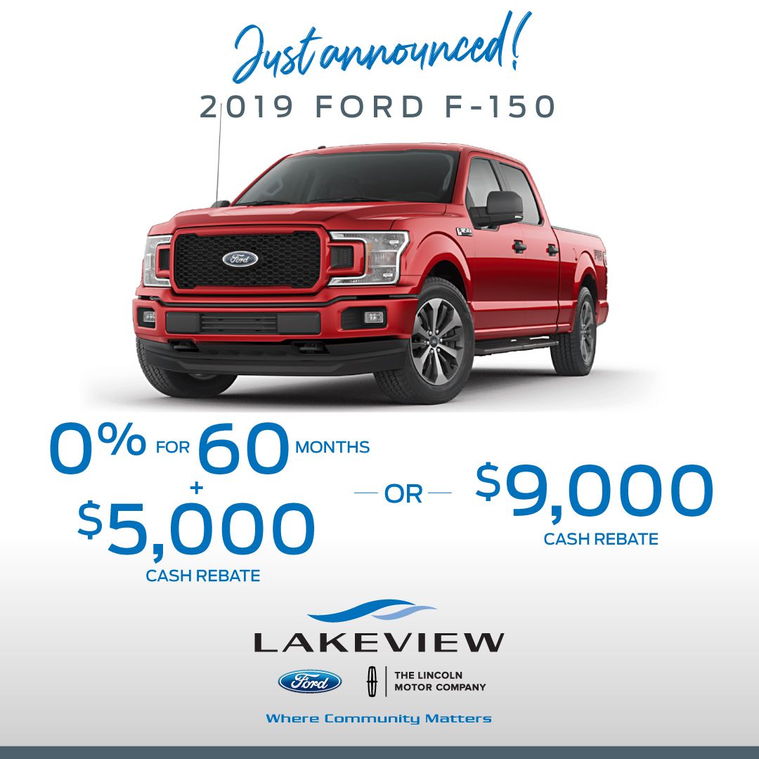 DriveLakeviewFL's tweet photo. We have screaming deals on 2019 Ford F-150's this Thursday and Friday only!!! Stop in today to discuss how low your payment could be on any of the 12 trucks we have in stock.
https://t.co/WIMhlzIiUd https://t.co/aYj4xlEGCa
