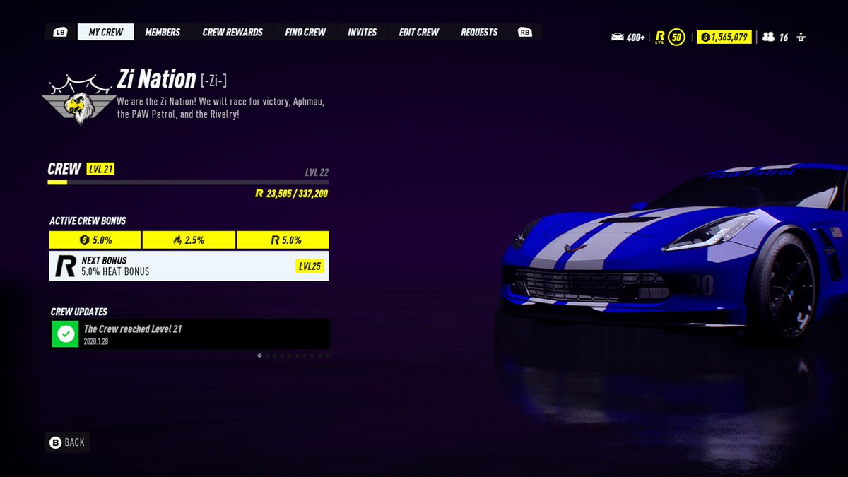 zi_dominic's tweet photo. Created my first ever crew! Anybody want to join? @NeedforSpeed #NFS #NFSHeat #NeedforSpeed #NeedforSpeedHeat #Crew #ZiNation #XboxShare https://t.co/mcBR7x8gvL