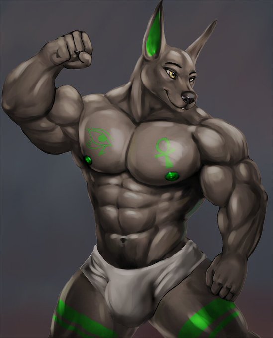Фурри Анубис big muscle