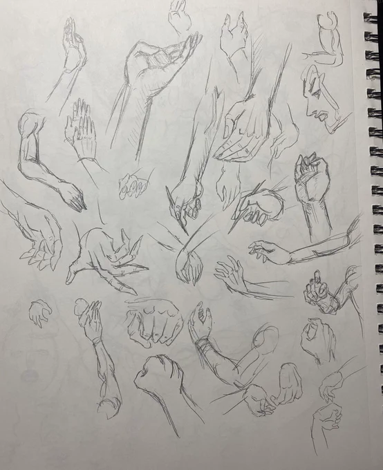 Hand sketches...you could say "freehand" #art #drawing #sketch #sketchbook #hands 