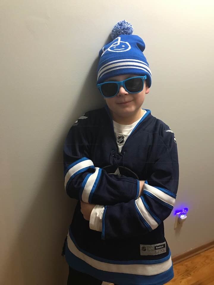 chattycandace's tweet photo. #BellLetsTalk loving this pic of Riley from a few years ago sporting his Bell Let’s Talk toque and sunglasses. https://t.co/JgECAqdTSm