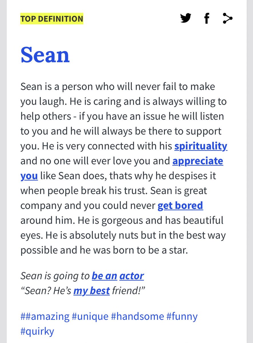 the_seanmontoya's tweet photo. So #urbandictionary is the latest and greatest personality test? Cause this definition got my extroversion, empathy, and desire to be a ๐ (not to mention the my ๐) right on #peopleperson #aSTARisborn #thesequel #clearvision2020 #seanwithanE https://t.co/EEytOW7Afj