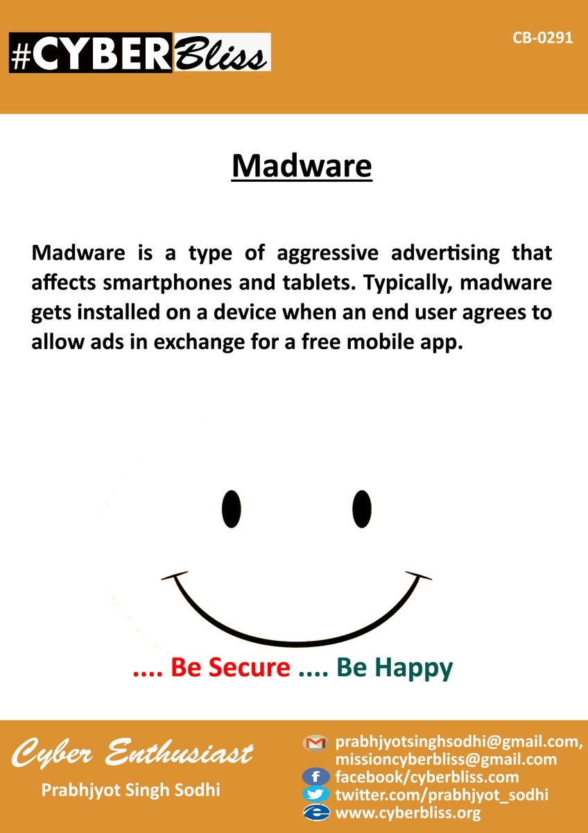 PrabhjyotSS's tweet photo. #CyberBliss #CyberSecurity #Madware #http://cyberbliss.org/ https://t.co/xXxXbXN0uF