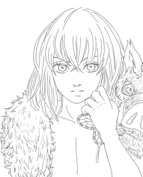 伊之助 伊之助 今日はお客さん少ないのでサボってお絵かき Ww 伊之助久々に描いたけど Upk の漫画
