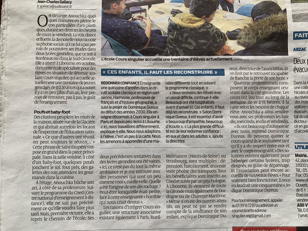 COURS SINGULIER tweet media