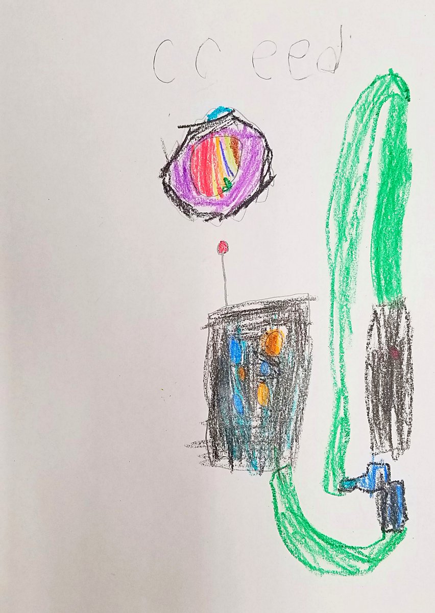 Darthk5Techy's tweet photo. Kindergartener's solution to getting to school when all roads to to the school are flooded. - Who needs a bridge or a boat when you can build a teleporter!!  Watch out Delta and Southwest! #ceslearns #tcslearns #tcshuskies @cahabatyner https://t.co/XQCqxMwE3d