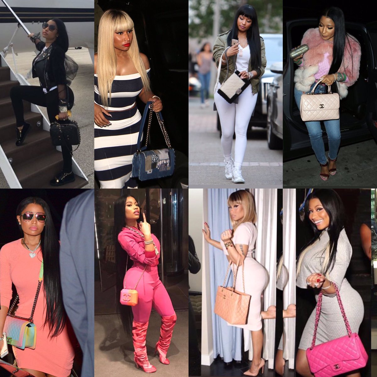 nicki minaj pink chanel bag