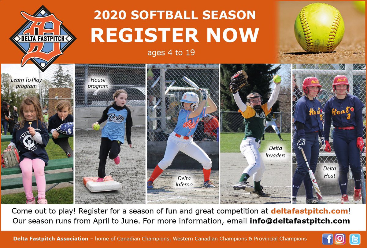 Can’t wait for softball season? Register at deltafastpitch.com