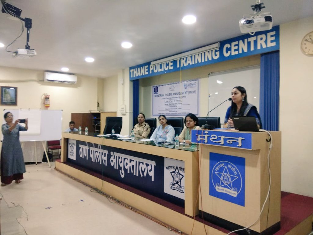 IshleenKaur13's tweet photo. 3 day Training of Trainers of Thane Police Commissionerate began yesterday. Dr. Priyanka Narnaware, DCP motivated the participants and emphasised the importance of menstrual hygiene. @vinodmishra2810 @Pushkar_Ind @TRUPTIASHTANKAR @ThaneCityPolice @swachhbharat @WSSCCouncil #mhm https://t.co/D9HkbPWnMb