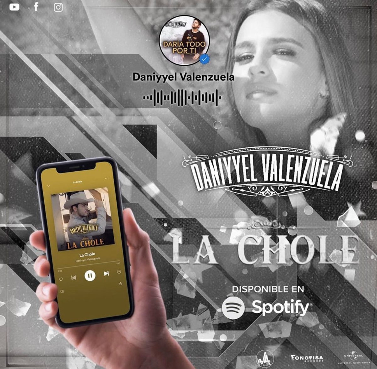 FonoMNB's tweet photo. #LaChole de #DaniyyelValenzuela disponible en #Spotify ¡dale play!▶️🔥🔥🔥 https://t.co/Iv8ezDZUyC https://t.co/kS3ApUQbT6
