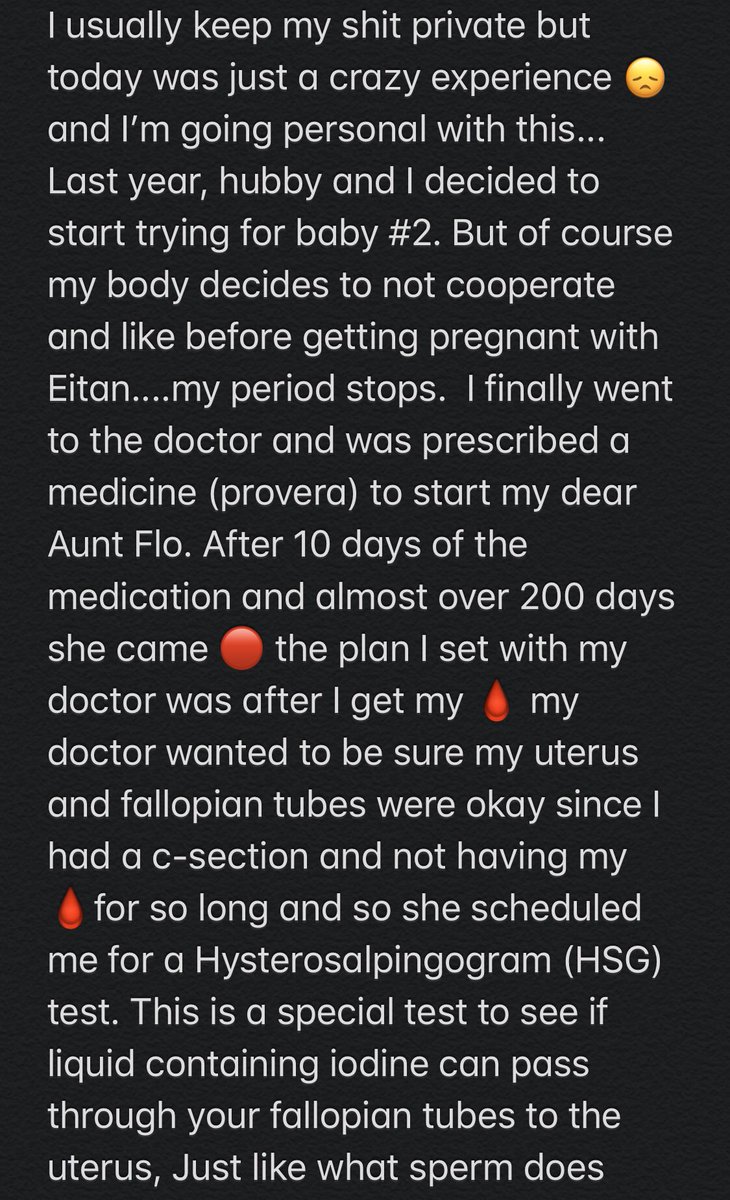 starchica21's tweet image. My story #infertility #hsgtest #ttc (1)