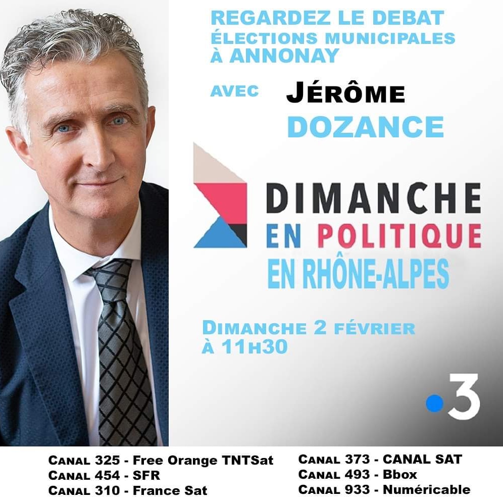 JDOZANCE's tweet photo. Élections municipales à #annonay débat sur France3 Rhône-Alpes dimanche 2 février à 11h30 https://t.co/qoM52JbSc5