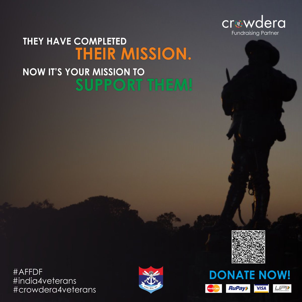 GoCrowdera's tweet photo. We are proud to launch our new initiative with @KSBSectt to support the ex-servicemen and their families.
Click here to read more https://t.co/b6TDVQjjB1
.
.
.
.
.
.
.
.
#crowdera #fundraising #crowdfunding#India #indianarmy #indiannavy #indianairforce #ksb #india4veterans https://t.co/mtQRb5ghxn