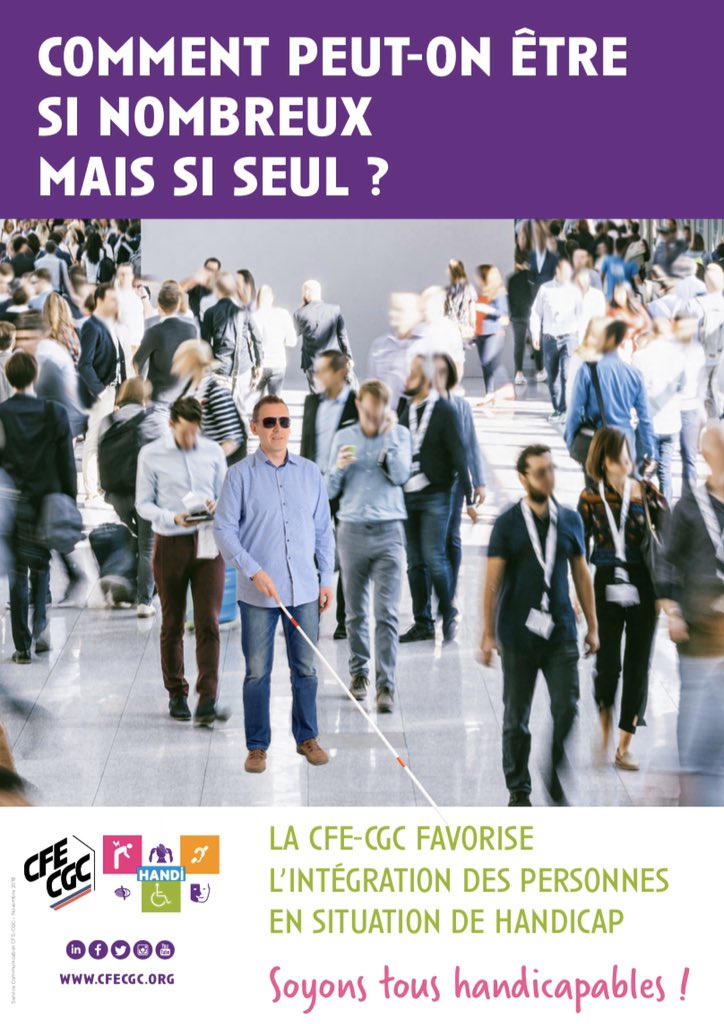 CFECGC_RATP's tweet photo. La @CFECGC_RATP favorise l’intégration des personnes en situation de #handicap, soyons tous #handicapables https://t.co/welBiY3aA1