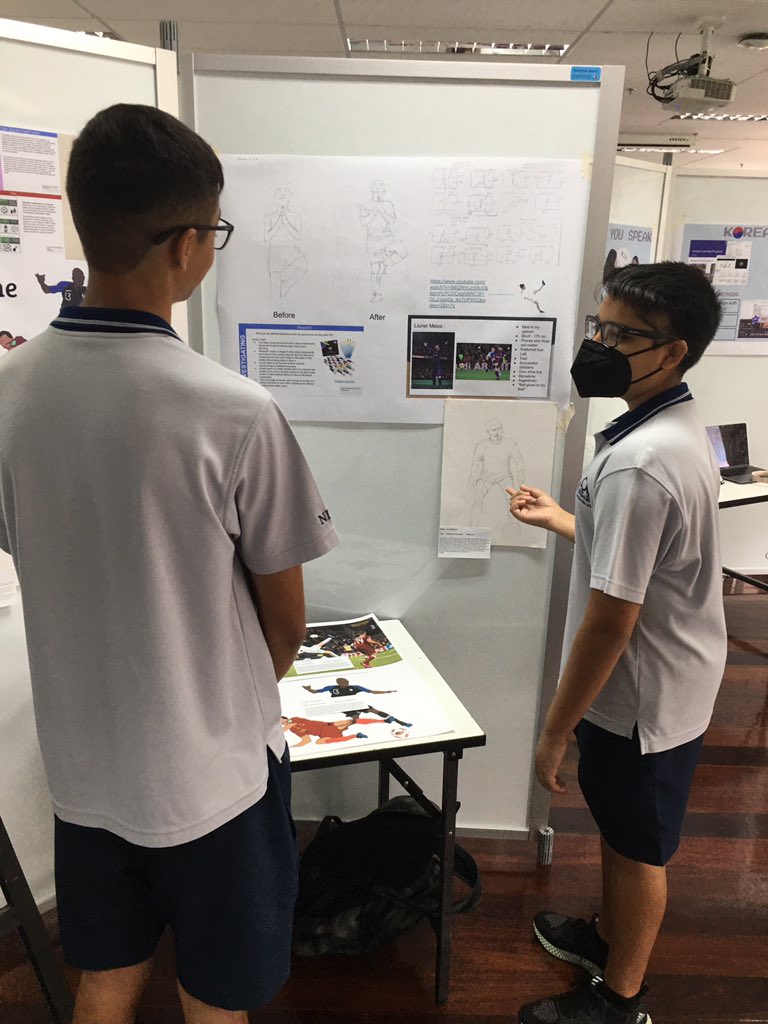 Y11NIST's tweet photo. #nistppfair join Sid at his stand where you can see his illustrations of famous football players https://t.co/0qxUbDeygO