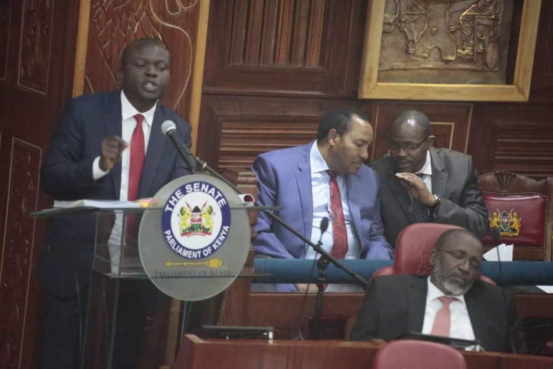 It's very Comical and absurd that during such a serious session a Honorable Member Senator Mithika Linturi was seriously sleeping during the whole session only to wake up and oppose the Motion of Waititu's Impeachment. #kabogo #sonko #WaitituImpeached