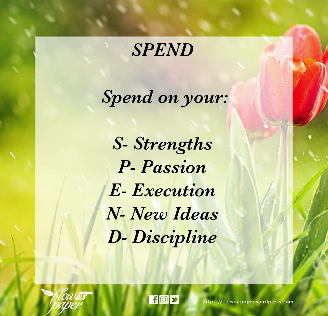 _flowonpaper's tweet photo. SPEND some more time on these 5 essentials. #spend #Passion #execution #discipline https://t.co/PCMTZP4SDe