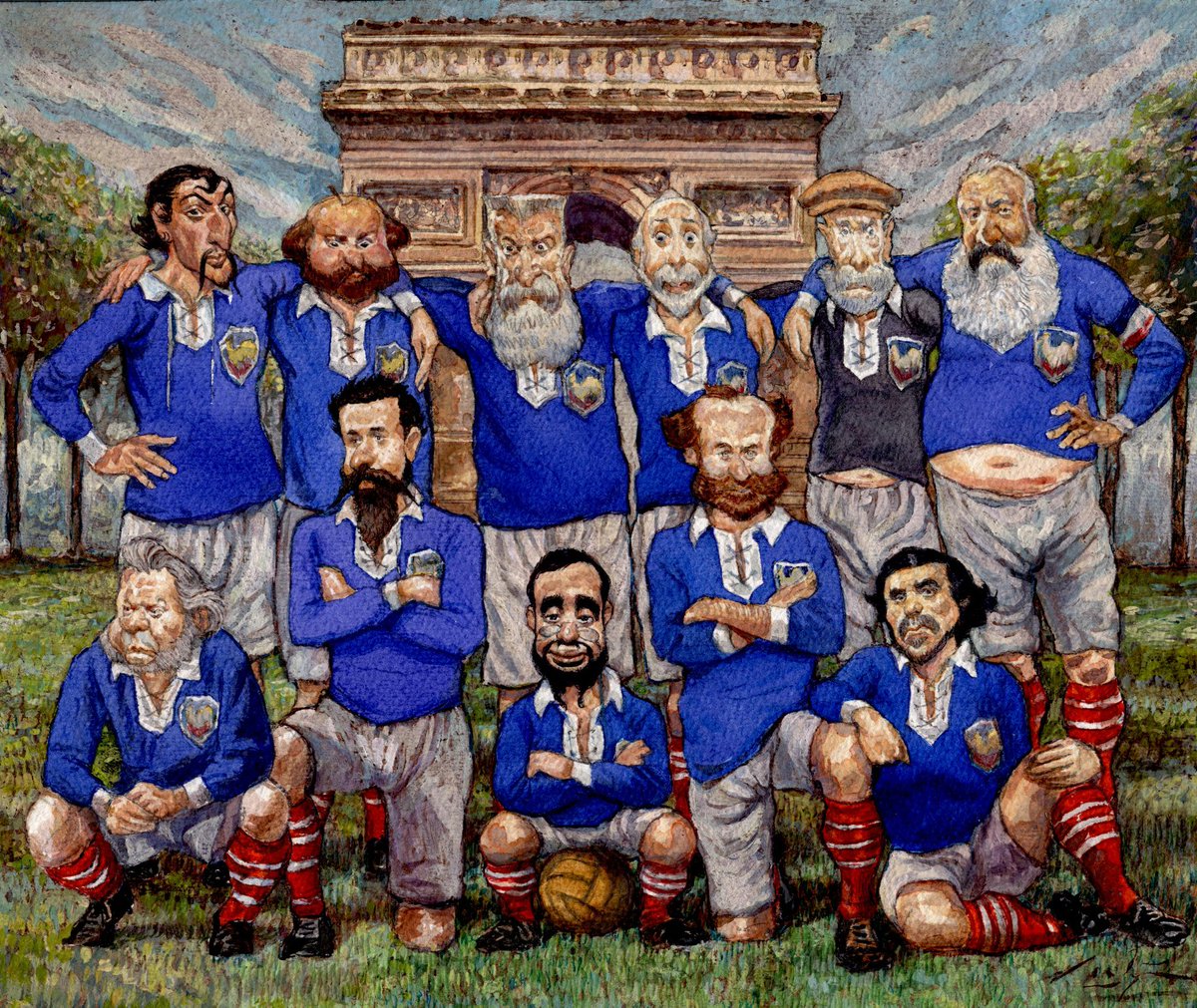imamcici's tweet photo. Fransız sanatçıları da sahaya alalım. Paul Gauguin, Paul Cézanne, Auguste Rodin, Edgar Degas, Auguste Renoir, Claude Monet, Honoré Daumier, Georges Seurat, Henri de Toulouse-Lautrec, Édouard Manet, Eugène Delacroix. https://t.co/O8Ea9XgBG1