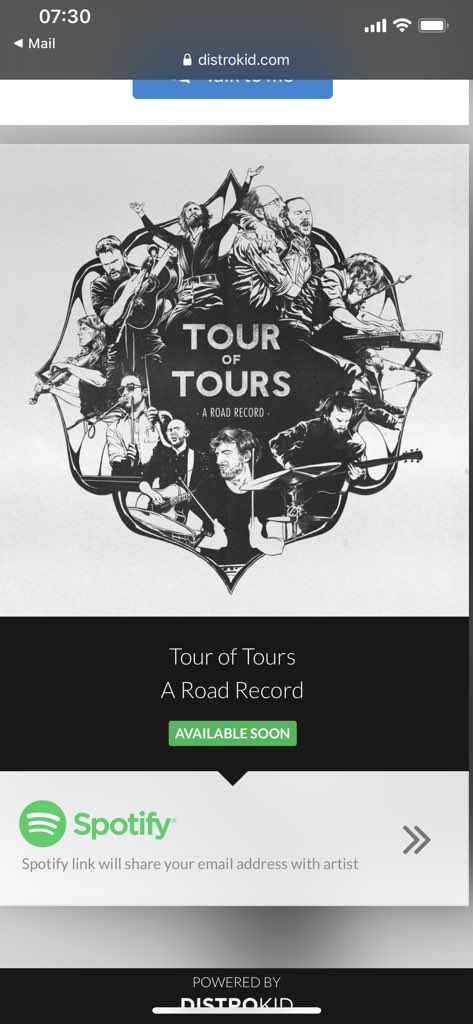 Große Vorfreude!
Morgen ist es endlich soweit. Am Freitag, 31.01.2020 erscheint unser Album "A Road Record". 💥

Hier gehts zum Spotify Pre-Save Link
👇
distrokid.com/hyperfollow/to…
#touroftours <a href="/timneuhaus/">Tim Neuhaus</a> <a href="/iamjonasdavid/">jonas david</a> @ianfishersongs <a href="/honigsounds/">HONIG</a>