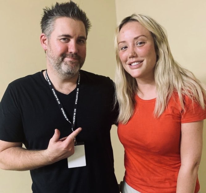 The best reality talent in the world. Also pictured is Charlotte Crosby. #ImACelebrityAU