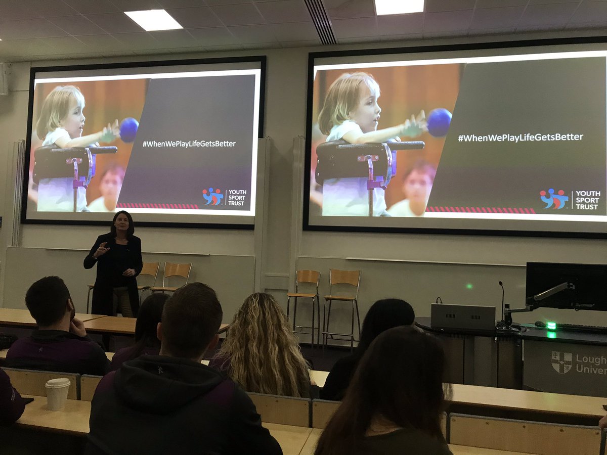Talk Sport <a href="/lborouniversity/">Loughborough University</a> fantastic opener by <a href="/AliOliverYST/">Ali Oliver</a> at <a href="/YouthSportTrust/">Youth Sport Trust</a> #WhenWePlayLifeGetsBetter