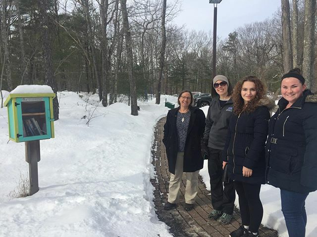 Do you know where this little free library is on campus? Passed by it on our UNaturE walk last week. Meet at the compass on Thursdays at 12:30 if you want to #getoutside and get your #naturefix.