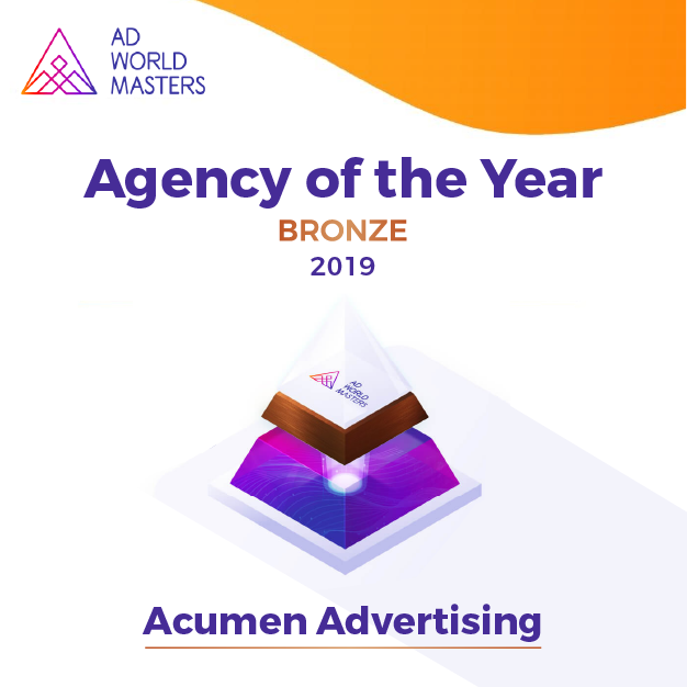 acumenadagency's tweet photo. We are so proud to win the “Best Agency of the Year 2019” by @adworldmasters
Kudos to our hardworking creative team and digital experts who always strive for the best!
#AgencyoftheYear #bestagency #dxbagency #acumenadagency #Acumenadvertising https://t.co/JbzHfJhDO3