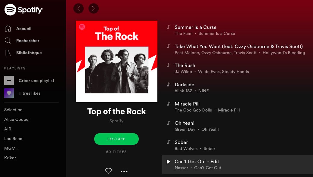 🎸"TOP OF THE ROCK" 🎸
Hey, we're in a new playslist, thx <a href="/Spotify/">Spotify</a> !
Between <a href="/GreenDay/">Green Day</a> and <a href="/Sum41/">Sum 41</a>, not too far from <a href="/marilynmanson/">Marilyn Manson</a> 💀
👇
open.spotify.com/playlist/37i9d…