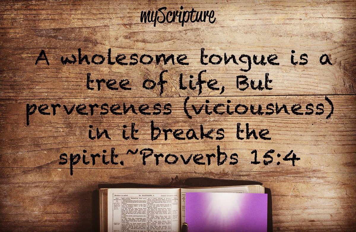 HunterTechEnt's tweet photo. Proverbs 15:4
#myScripture #biblestudytools #biblestudynotes #biblejournaling https://t.co/vxJHkQ6wOP