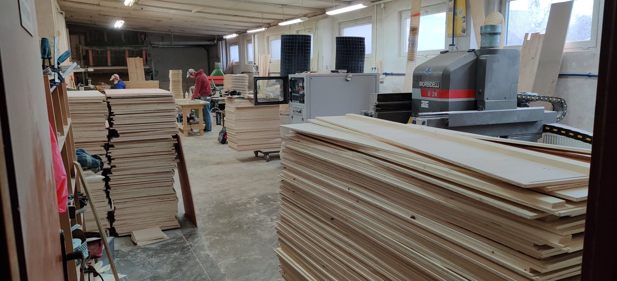coffininabox's tweet photo. Production for next batch #CHISTANN flat-pack coffin full power. Sales of the DIY coffin kit rises, so we ramp up production. https://t.co/2Oh2gj6VYD