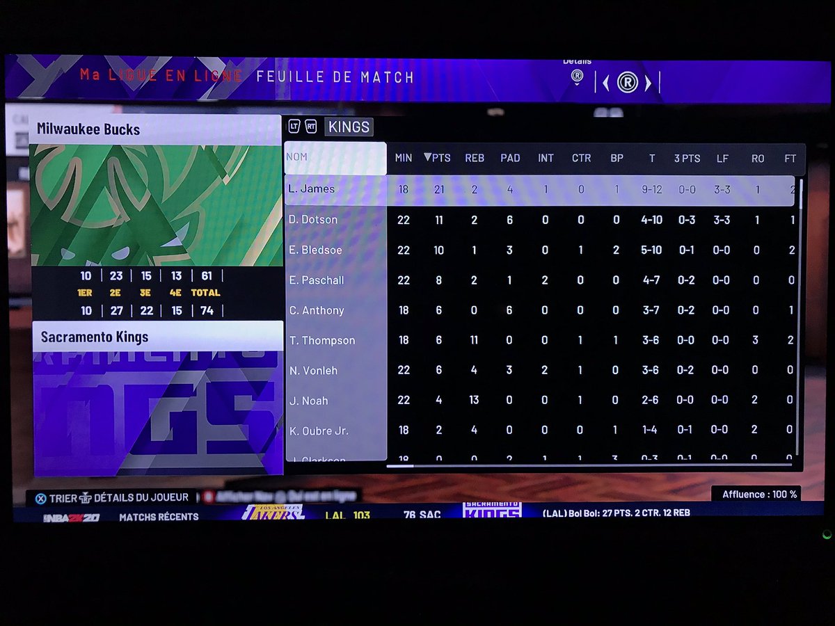 CpnKings's tweet photo. Tercer partido de @LigaPhoenix2k y victoria para @CpnKings contra @GmLp2k. Partido duro y completo de la plantilla, Bledsoe, Dotson y Lebron fueron los que destacaron. https://t.co/g8Wtw5y2gG