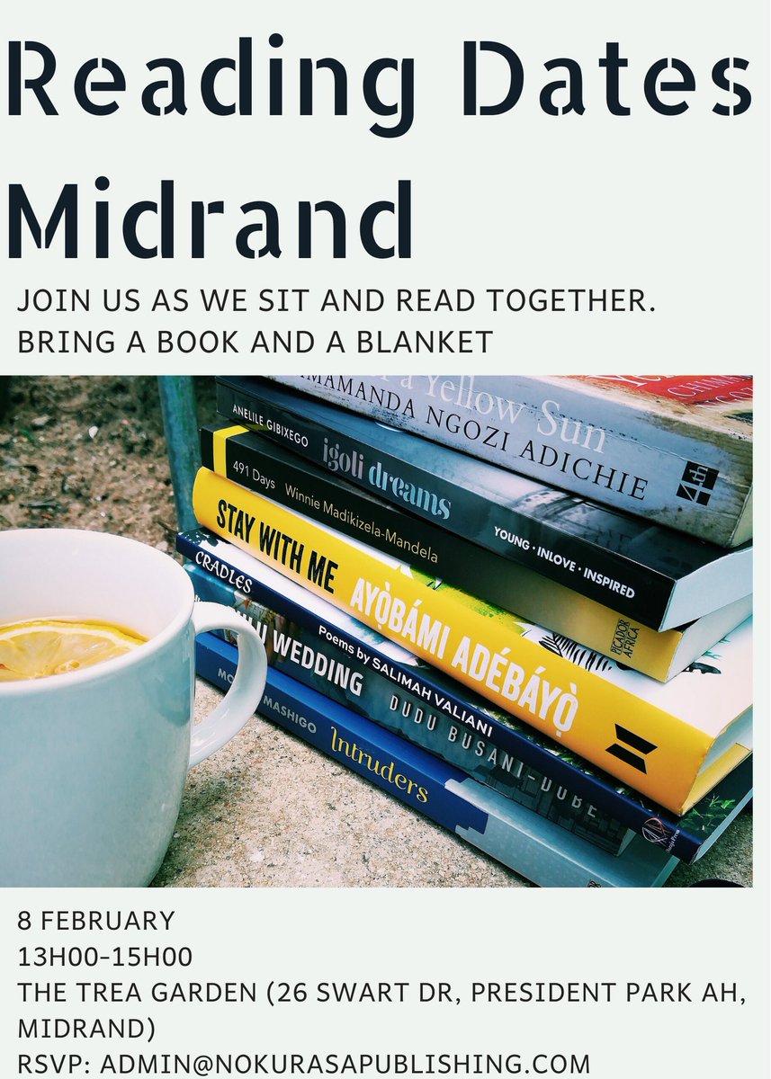 AnelileGibixego's tweet photo. What I've realised is that people love reading. They just need the space and the exclusive time to do it.
So when @MsNicci_ started #ReadingDates I realised that The People shall read!
So, if you are in Midrand come and join us!
Follow Reading Dates on IG https://t.co/hsEiUiOpRq