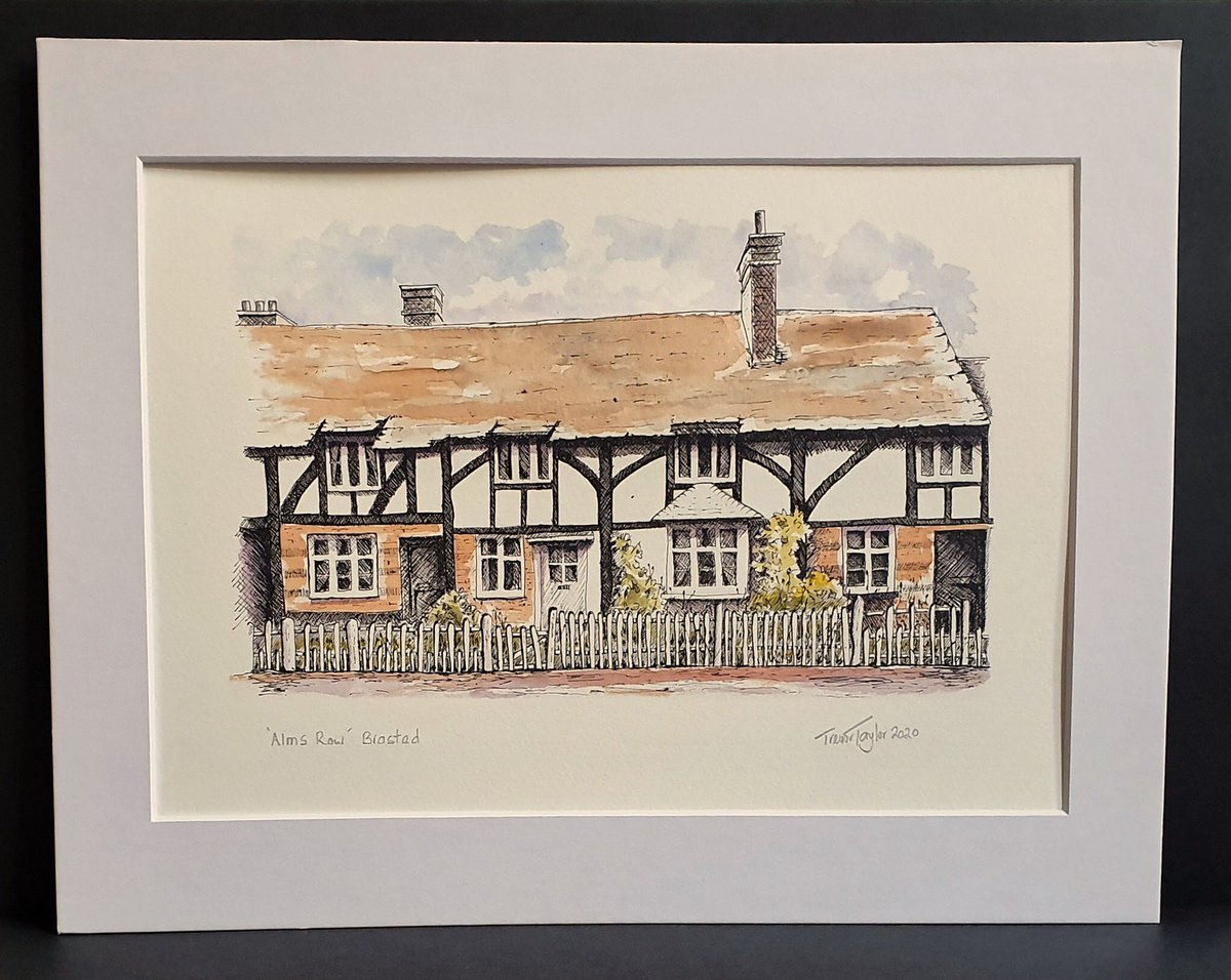 MeTrevorTaylor's tweet photo. Fresh from the studio...two ‘pen &amp; wash’ watercolours of #Brasted #Kent #art #artist #watercolour #ArtistOnTwitter https://t.co/h9p6PUav8n