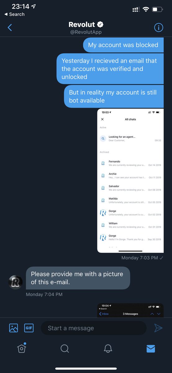 alexalgoritm's tweet photo. @RevolutScammers they scammed me also exactly the same they deactivated my account and said that they send the money to the source of funds but money never arrived https://t.co/lKBPPUkAoy