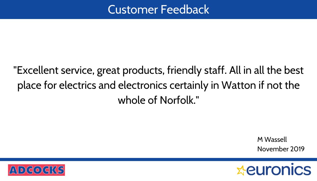 Adcocks_Watton's tweet photo. Thank you, Michael 😀 

💻 https://t.co/NtL9PXJdsn #watton #norfolk #euronics https://t.co/g6JUCs76Mc