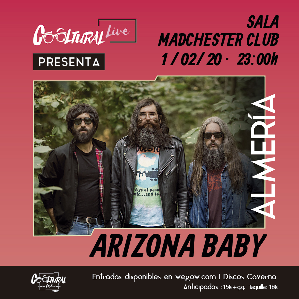 .<a href="/thearizonababy/">ARIZONA BABY</a> este sábado 1 de febrero en <a href="/madchesterclub/">Madchester Club</a> #ALMERÍA!

Entradas anticipadas 🎟️ en la sala, Discos Caverna y online en wegow.com/es-es/conciert…