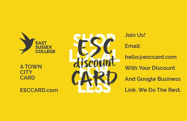 ChrisDBeveridge's tweet photo. East #Sussex College are building a website to encourage their 15k students and staff to use local businesses.

To be listed we just need your logo and a discount.
Please email : hello@esccard.com to be included. 

#buylocal https://t.co/xzeqFHpDEk
