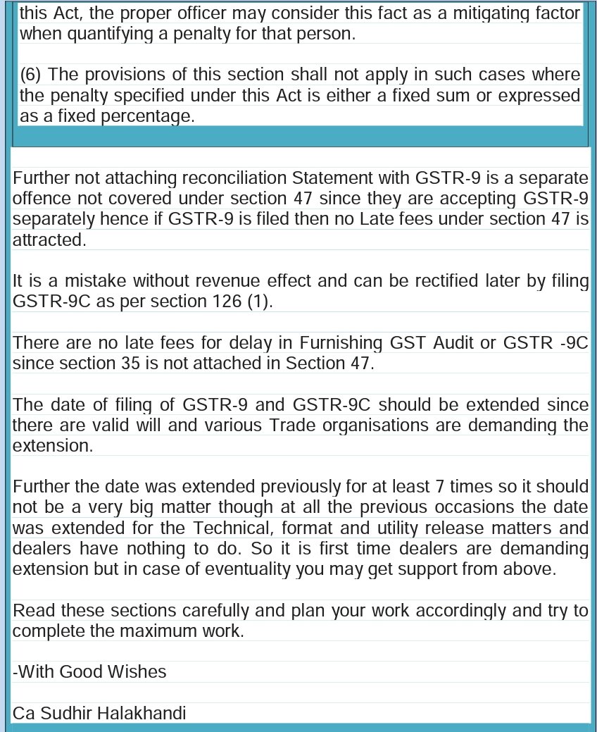Sudhirhalakhndi's tweet photo. GST Audit Date Extension and Result of Denial of Extension. https://t.co/dTQrle8dCe
