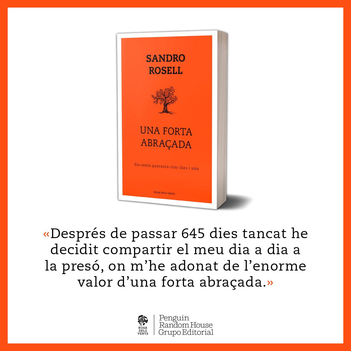 Vull compartir amb vosaltres la història d’una injustícia: 645 dies privat de llibertat. El proper 23 de març surt el llibre: #UnaFortaAbraçada